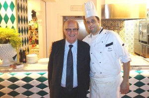 Lo chef Erminione con il direttore Mario Damiano 