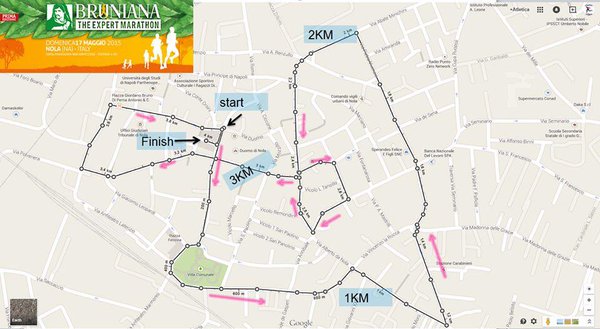 Mappa del percorso della gara