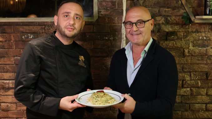 Chef Vincenzo Politelli e maitre Giulio Verbini di Ostaria Pignatelli